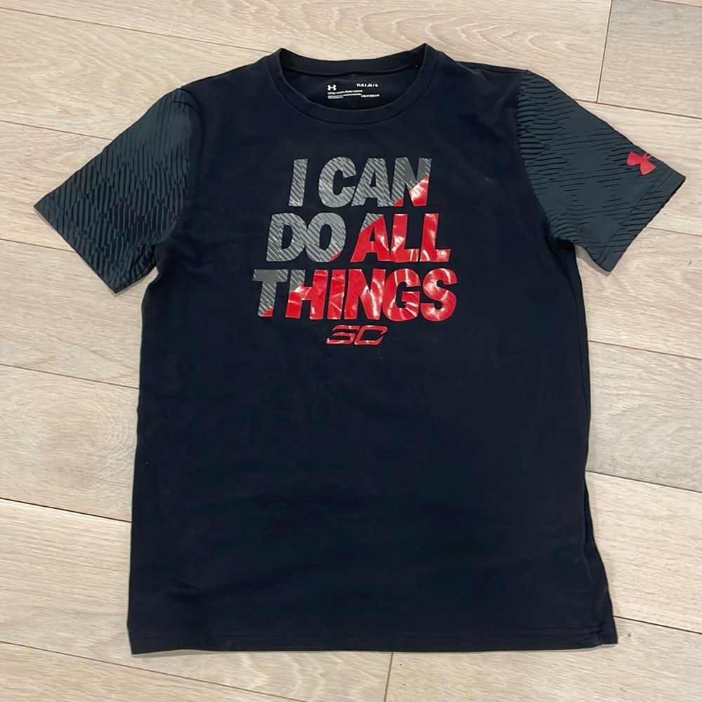 Under Armour youth medium black tee.  Great condition!